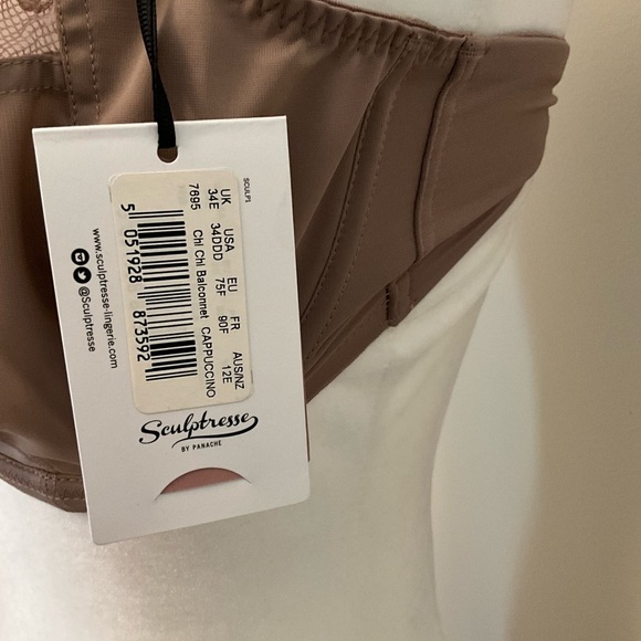 Sculptresse Elegant Lace Underwire Bra in Cappuccino 34 DDD - Picture 5 of 9